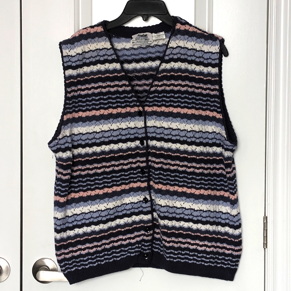 Vintage Northern Reflections Crochet Vest
